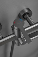 Смеситель с длинным изливом для ванны BELZ B813 B22813-3 оружейная сталь