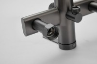 Смеситель с длинным изливом для ванны BELZ B813 B22813-3 оружейная сталь