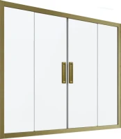 Шторка на ванну Kubele DE019 P4-MAT-BR 200х150 см, профиль бронза