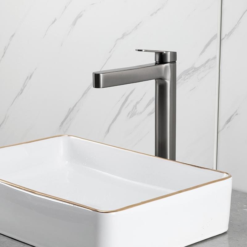 Смеситель для раковины Gappo G99-39 G1099-89 оружейная сталь