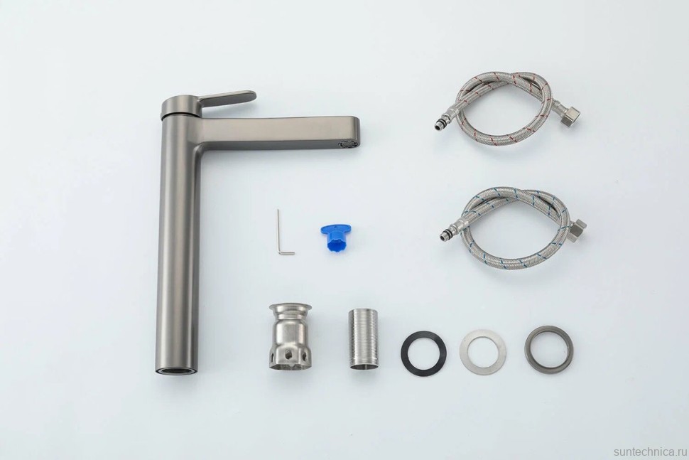 Смеситель для раковины Gappo G99-39 G1099-89 оружейная сталь