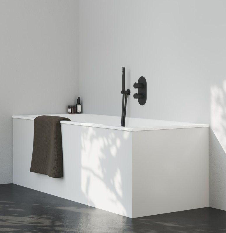 Термостатический смеситель встраиваемый Ravak Espirit ES 063.20BLM.O2.RB07C С ВНУТРЕННЕЙ ЧАСТЬЮ, для ванны с душем, матовый черный