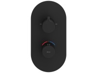 Термостатический смеситель встраиваемый Ravak Espirit ES 063.20BLM.O2.RB07C С ВНУТРЕННЕЙ ЧАСТЬЮ, для ванны с душем, матовый черный