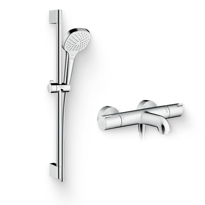 Душевой комплект Термостат Hansgrohe Ecostat 1001 CL ВМ 13201000 для ванны с душем + Гарнитур Croma Select E Vario 26582400