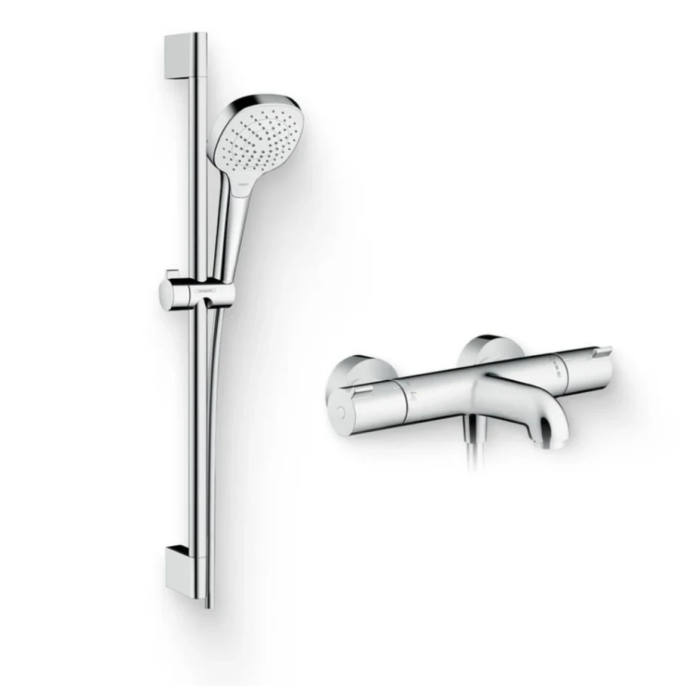 Душевой комплект Термостат Hansgrohe Ecostat 1001 CL ВМ 13201000 для ванны с душем + Гарнитур Croma Select E Vario 26582400