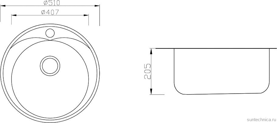 Мойка кухонная Zorg Inox PVD SZR-510/205 Bronze