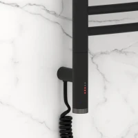 Полотенцесушитель электрический Сунержа Богема 3.1 15-6002-1260 130x65 см, подключение слева, темный титан муар, лесенка
