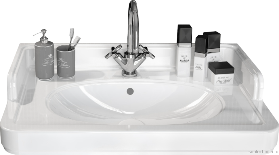 Тумба с раковиной KERAMA MARAZZI Pompei 60 напольная, с 3 ящиками, глянцевая белая