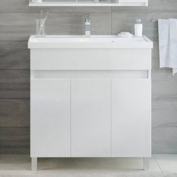 Тумба под раковину SanStar Квадро 80 напольная, белая