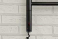 Полотенцесушитель электрический Сунержа Богема 3.1 31-6006-1040 110x45 см, подключение слева, матовый черный, лесенка, с полкой