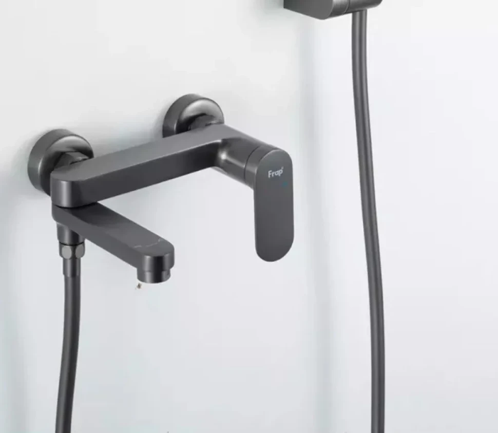 Смеситель для ванны с душем Frap H85 F3285-9 оружейная сталь