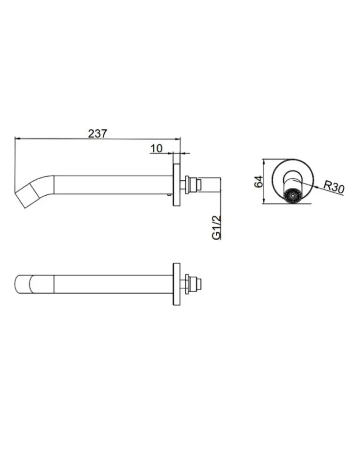 Излив D&K DC1004895 хром