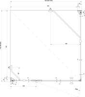 Душевой уголок Ravak Smartline SMSD2 B L 100х80 Transparent, профиль хром
