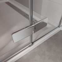 Душевая дверь в нишу Cezares Liner B-12 R 100 см, профиль хром, стекло прозрачное