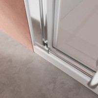 Душевая дверь в нишу Cezares Liner B-12 R 100 см, профиль хром, стекло прозрачное