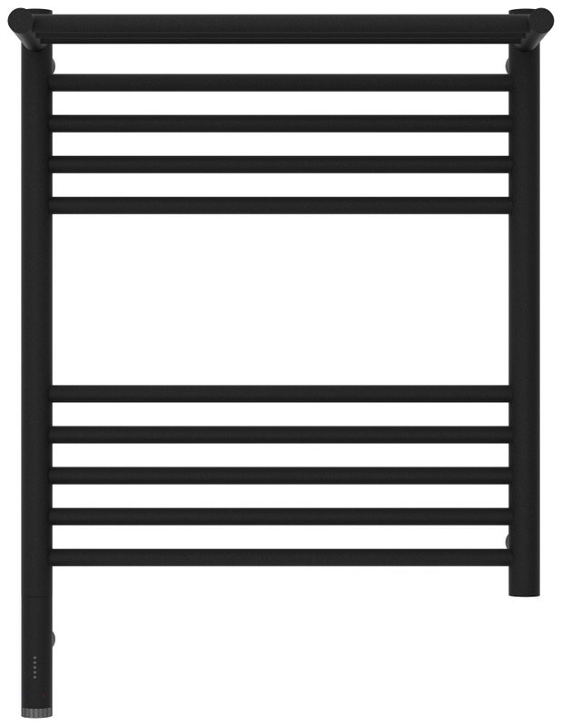 Полотенцесушитель электрический Сунержа Богема 3.1 15-6006-6050 70x55 см, подключение слева, темный титан муар, лесенка, с полкой