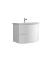 Тумба с раковиной Belux Версаль НП 81-02 подвесная, белая глянцевая