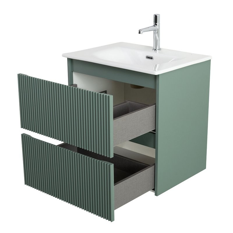 Мебель для ванной комнаты BelBagno Uno-mini 50 подвесная, 2 ящика, матовая еловая