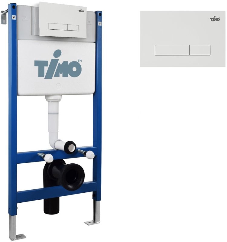 Комплект Инсталляция Timo TWC-01 + Кнопка Inari FP-003W цвет белый