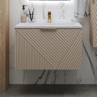 Тумба с раковиной Grossman Блисс 70 матовая бежевая