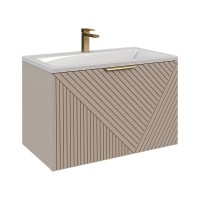 Тумба с раковиной Grossman Блисс 70 матовая бежевая