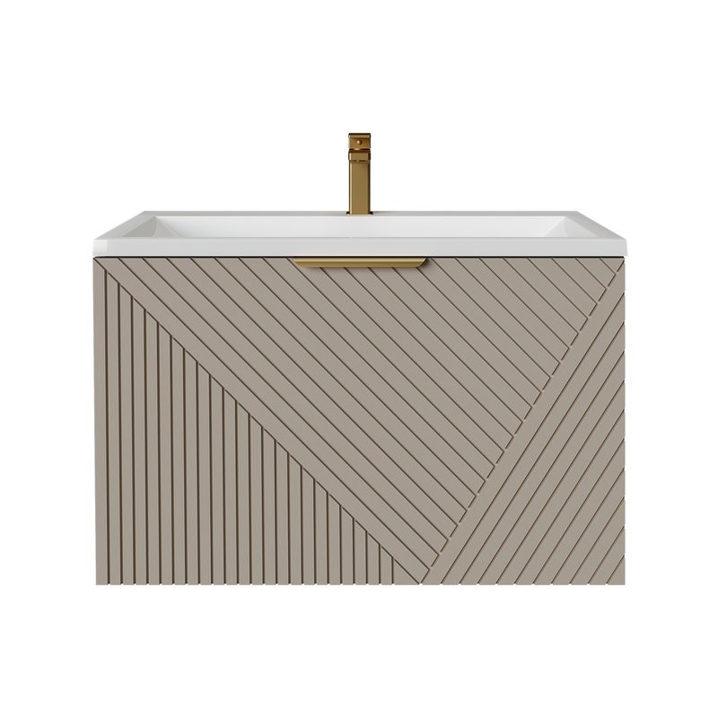 Тумба с раковиной Grossman Блисс 70 матовая бежевая