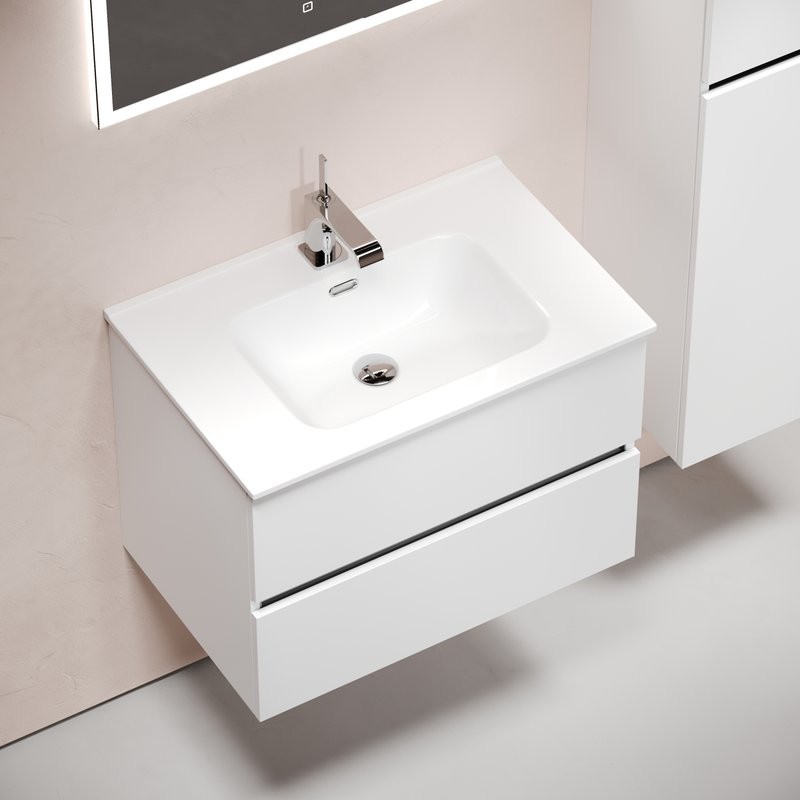 Мебель для ванной комнаты Sancos Urban 70 белый глянец, раковина белая