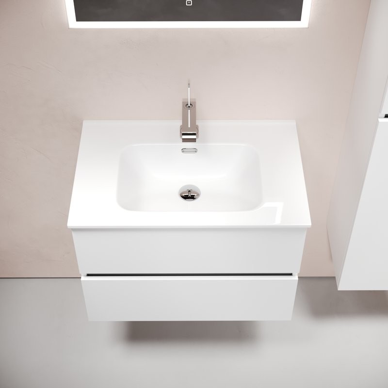 Мебель для ванной комнаты Sancos Urban 70 белый глянец, раковина белая