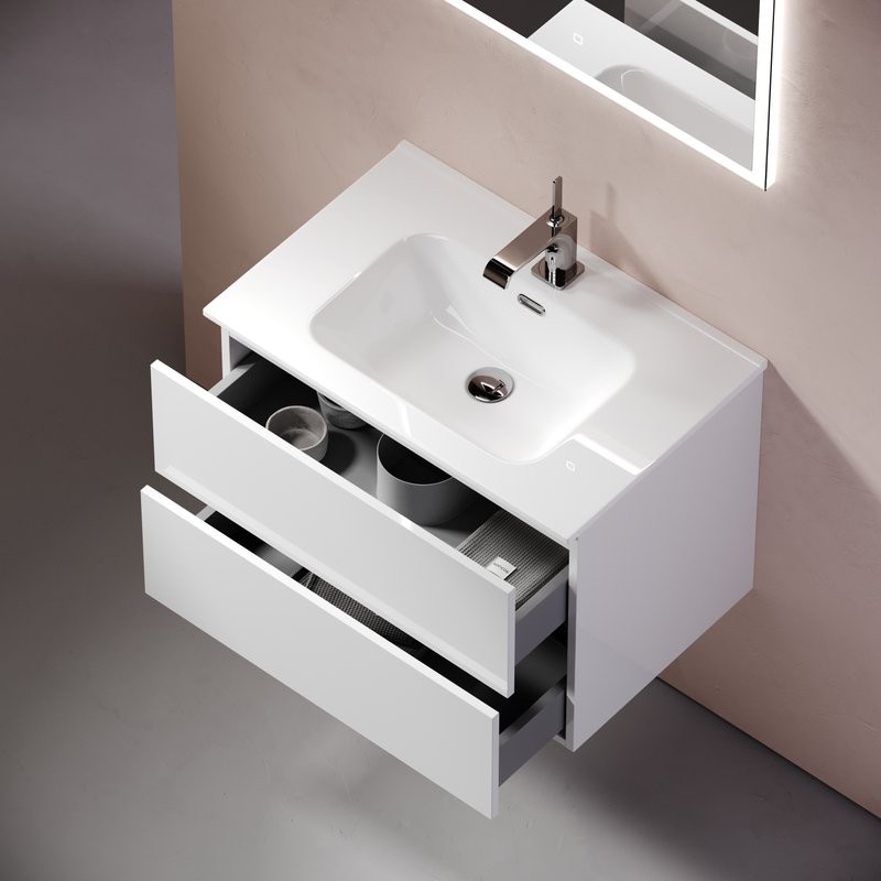 Мебель для ванной комнаты Sancos Urban 70 белый глянец, раковина белая