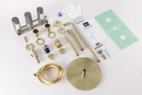 Душевой комплект Abber Wasser Kreis 316 AF8150BG С ВНУТРЕННЕЙ ЧАСТЬЮ, брашированное золото