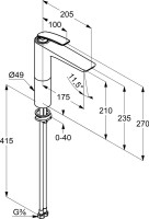 Смеситель для раковины Kludi Balance 522969175