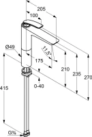 Смеситель для раковины Kludi Balance 522969175 Смеситель для раковины Kludi Balance 522969175
