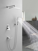 Душевая система / Тропический душ со смесителем встраиваемая Shevanik S9935, хром