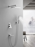 Душевая система / Тропический душ со смесителем встраиваемая Shevanik S9935, хром