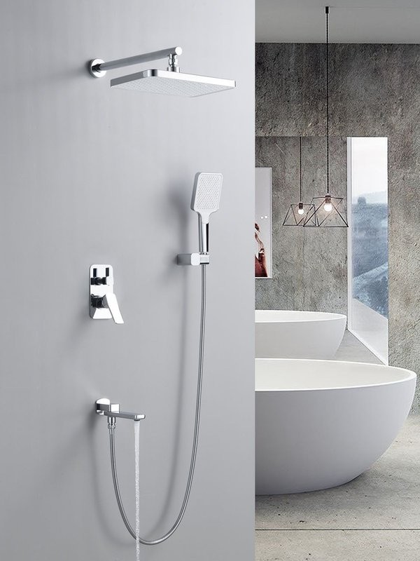 Душевая система / Тропический душ со смесителем встраиваемая Shevanik S9935, хром