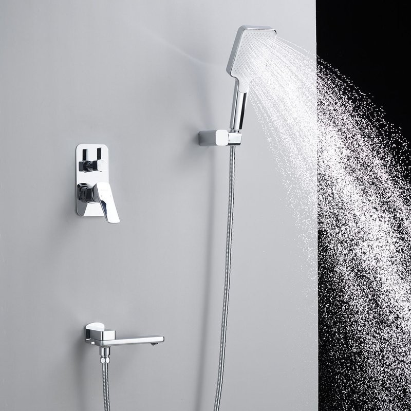 Душевая система / Тропический душ со смесителем встраиваемая Shevanik S9935, хром