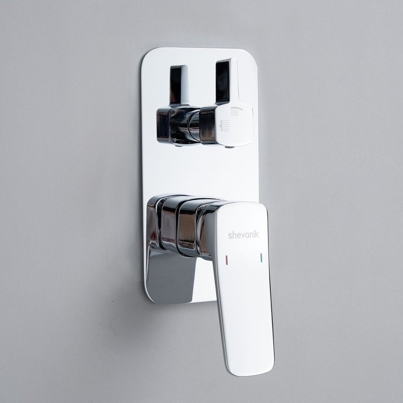 Душевая система / Тропический душ со смесителем встраиваемая Shevanik S9935, хром