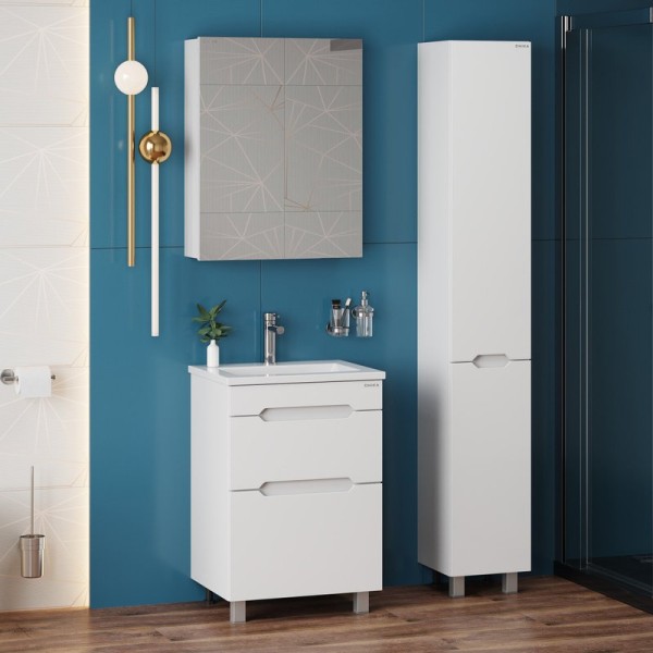 Мебель для ванной комнаты Onika Айленд 60 напольная, белая