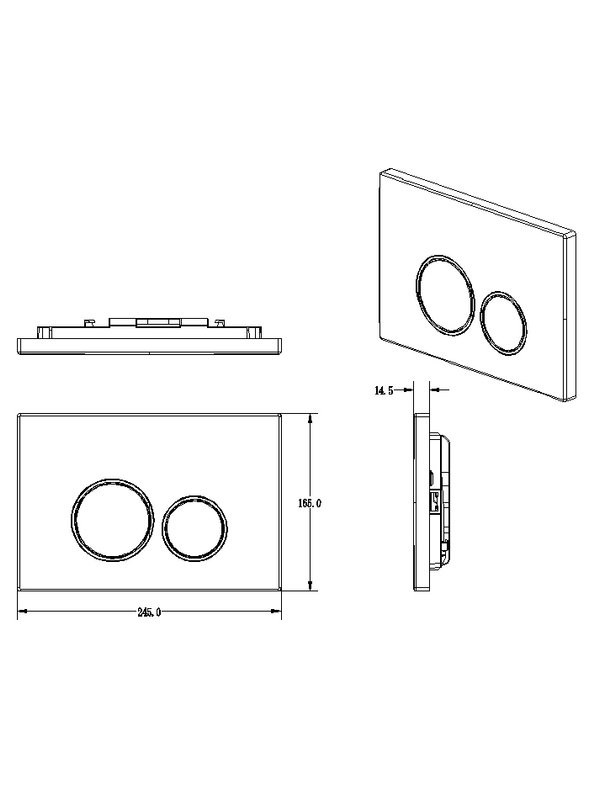 Кнопка смыва для унитаза AltroBagno Beni aggiuntivi AltroBagnoPFP005DQ пластик, цвет черный