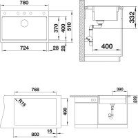 Мойка кухонная Blanco Etagon 8 антрацит