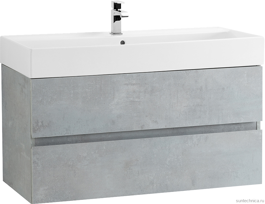 Тумба с раковиной Cezares Molveno 46 80 beton, с раковиной Cezares CZR-MIL-80-LVB