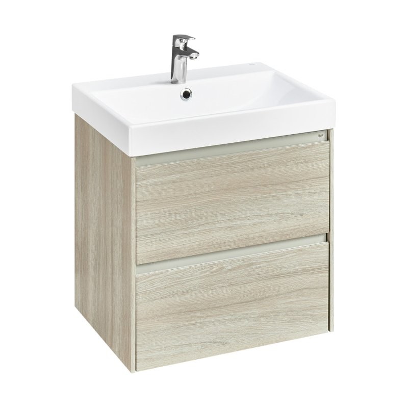 Тумба под раковину без столешницы Roca Ona 60 подвесная, светлый дуб