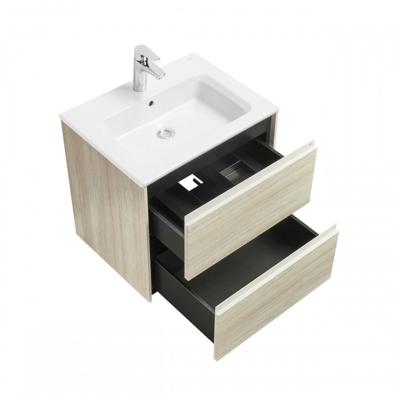 Тумба под раковину без столешницы Roca Ona 60 подвесная, светлый дуб