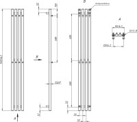Полотенцесушитель водяной Grota Corsa 180x1500