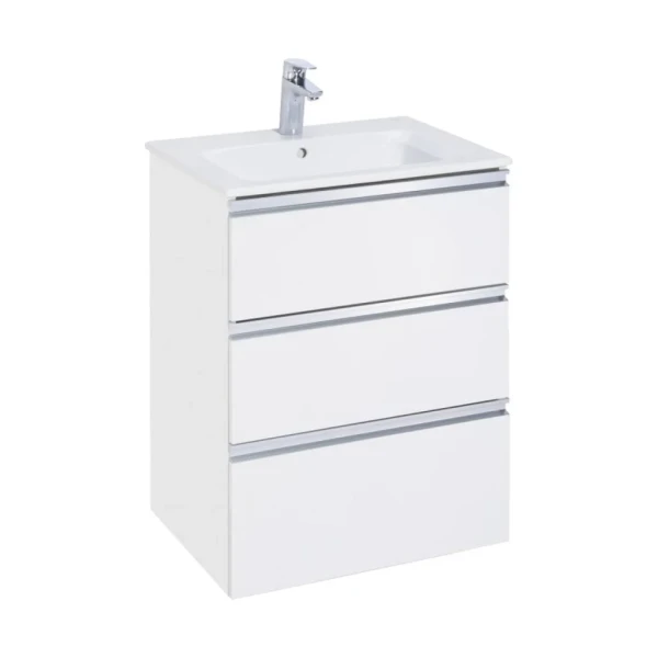 Тумба с раковиной Roca The Gap 60 3 ящика, белый глянец, раковина 3279A8000