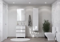 Тумба с раковиной Roca The Gap 60 3 ящика, белый глянец, раковина 3279A8000