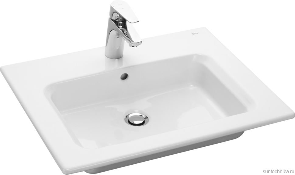 Тумба с раковиной Roca The Gap 60 3 ящика, белый глянец, раковина 3279A8000