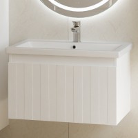 Тумба с раковиной Vigo Finlay 70 подвесная, 1 ящик, матовая белая