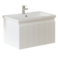 Тумба с раковиной Vigo Finlay 70 подвесная, 1 ящик, матовая белая