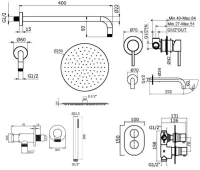 Комплект для ванной Plumberia Selection Ixo KITZXOT18CR210 С ВНУТРЕННЕЙ ЧАСТЬЮ, хром
